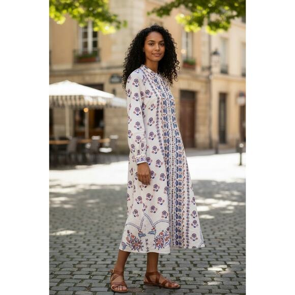 Sézane Dresses & Skirts - Sezane 38 Robe Fernanda Milo printed midi shirt dress us sz 6 new $320